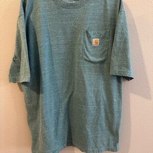 Carhartt Men's Heathered Teal Pocket Tee | Never Worn
